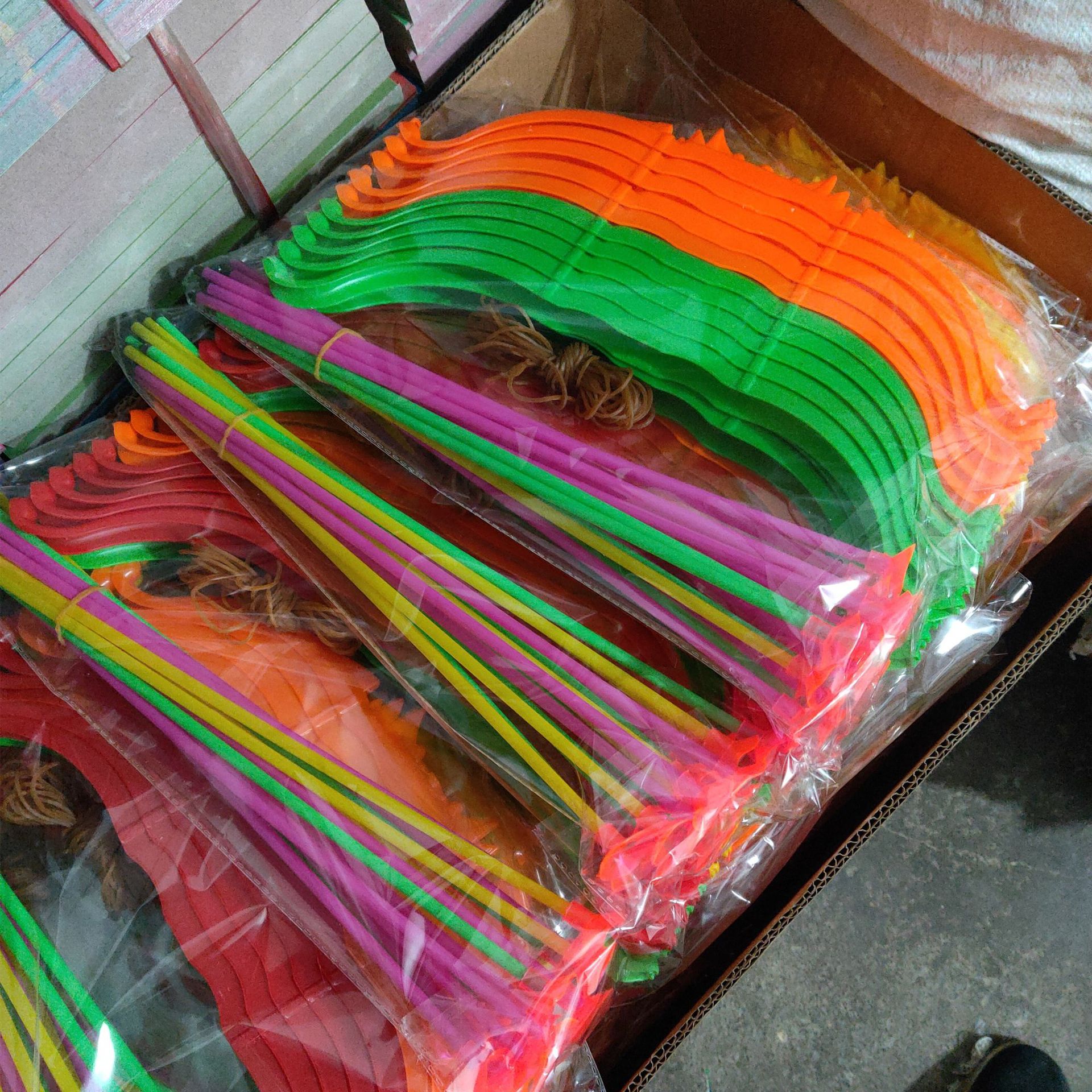 Outdoor Plastic Children's Bow and Arrow Toy OPP Set Stall Toy Ground Push Small Gift Wholesale