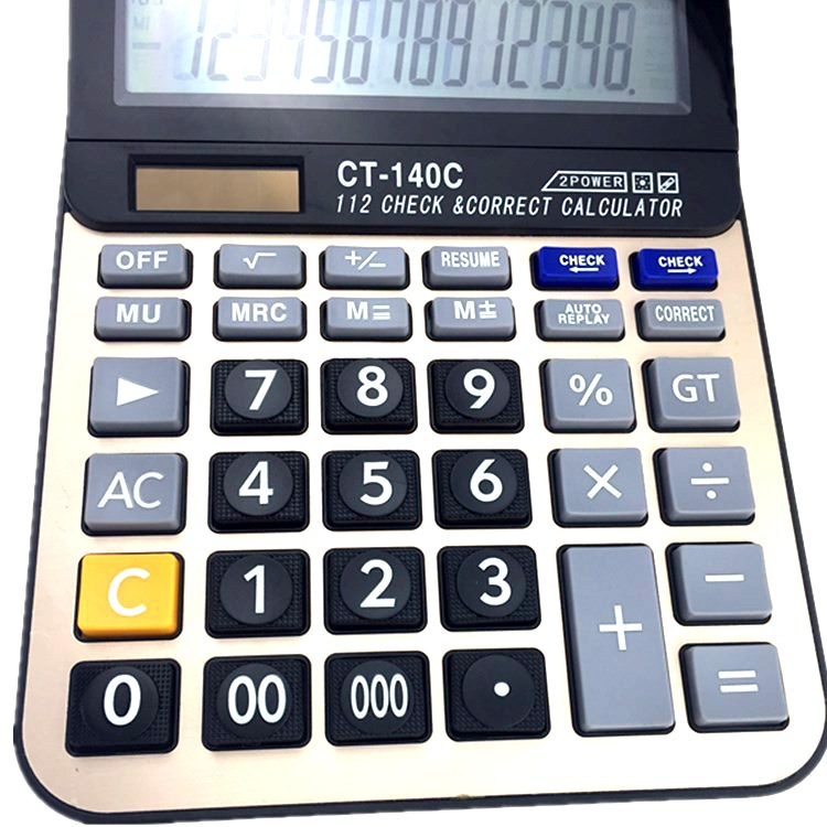 High-End Calculator CT-140c Duplicate Supply Solar Belt Battery Office Calculator