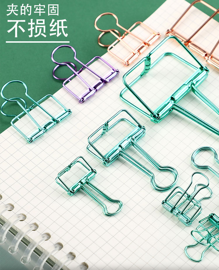 Yue Zhen Creative Box-Packed Color Metal Binder Clips Binder Clip Hand Account Retro Office Learning Check Holder Test Paper Clip Yue Zhen Creative Box-Packed Color Metal Binder Clips Binder Clip Hand Account Retro Office Learning Check Holder Test Paper Clip