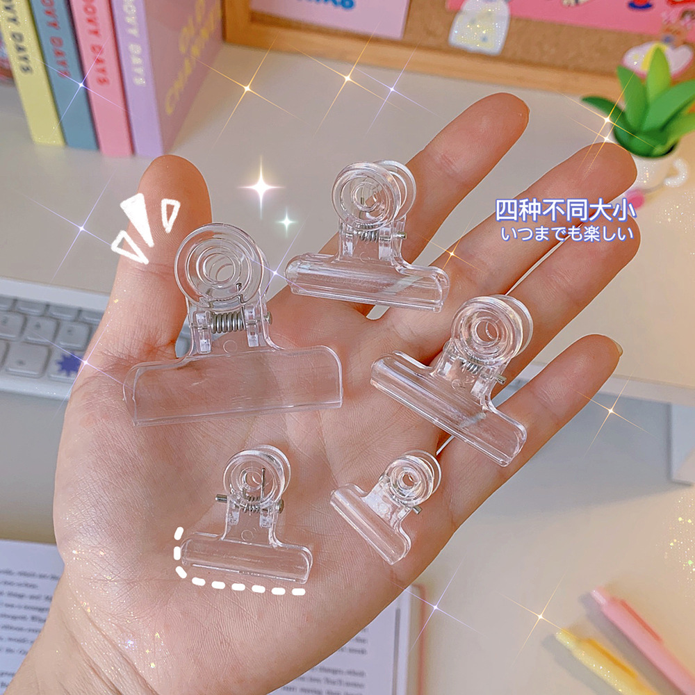 plastic clip Test Paper Clip Creative Plastic Snack Seal Clip Binding Ticket Folder File Long Tail Clip