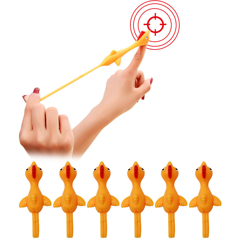 Tiktok's Same Novel Creative Toy Catapult Chick Fun Trick Slingshot Chick Decompression Artifact TPR Expandable Material