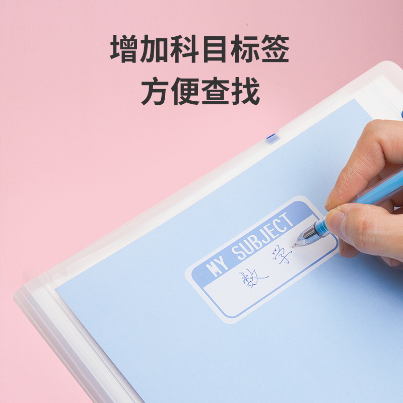 Mprince Cartoon Material Storage A3 Student Plastic Test Paper Clip Insert Multi-Layer Folder Test Paper Storage Bag