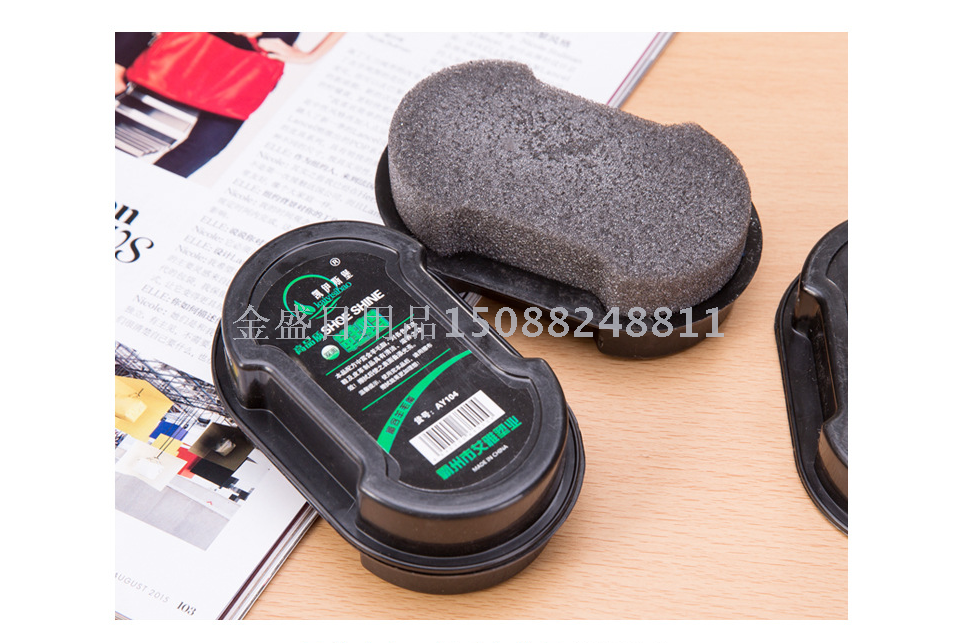 Portable shoe wax shoe polish leather care expert shoe brush leather care sponge shoe polish