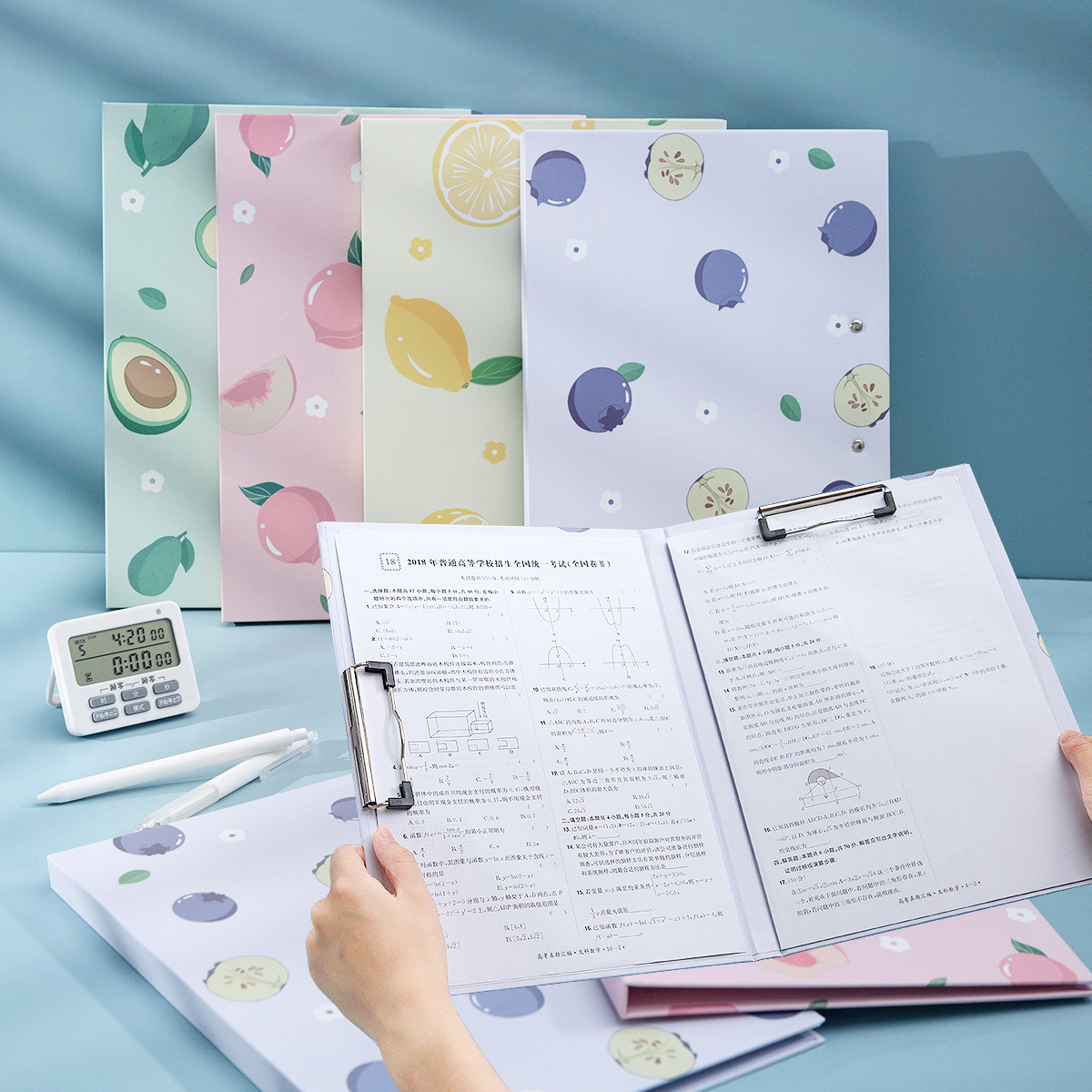 Nanguoshuxiang A4 File Folder Stationery Exam Pad Paper Hard Shell Student A3 Test Paper Clip Writing Board