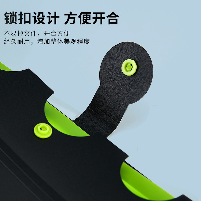 5-Grid Large Capacity A4 File Holder Multi-Layer Folder Student Test Paper Clip File Binder Storage File Bag Storage Book