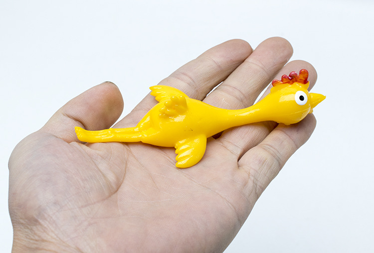 Finger Flipping Dinosaur Toy TPR Soft Rubber Dinosaur Launch Slingshot Finger Flipping Turkey Factory Direct Sales