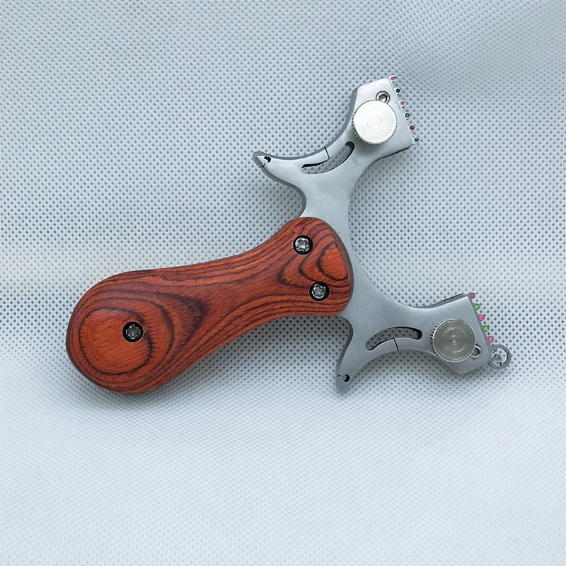 Wholesale Wire Cutting Wolf Slingshot Flat Rubber Band Free Binding Spring Fast Pressure Clip Slingshot Slingshot