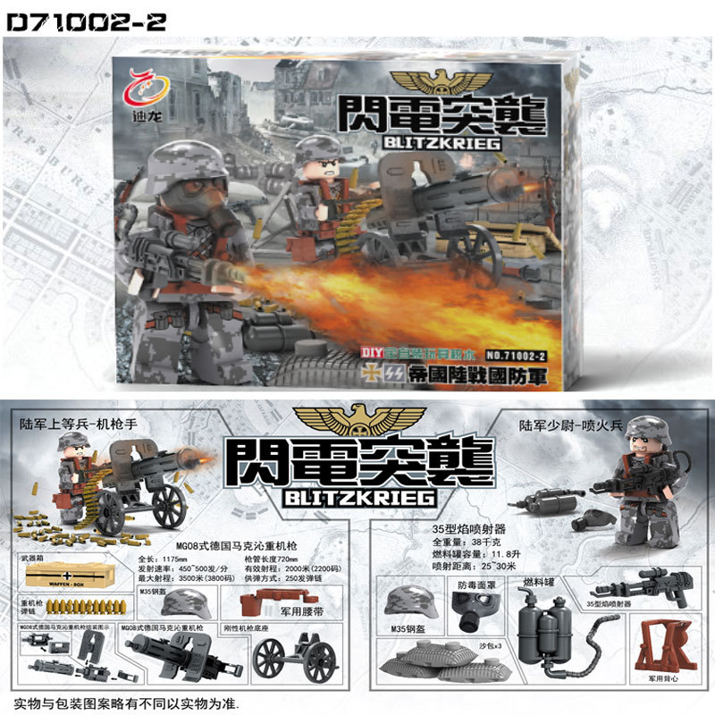 Dilong 71002 Bagged D71002 World War II Lightning Raid German Small Particles Assembled Building Block Toys Dilong 71002 Bagged D71002 World War II Lightning Raid German Small Particles Assembled Building Block Toys