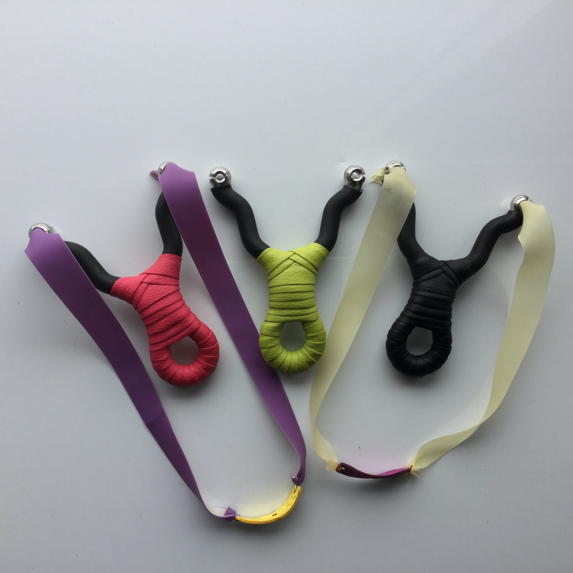 Bow World Iron Hand Recurve Slingshot Single Card Flat Leather Dual-Use Small S Slingshot