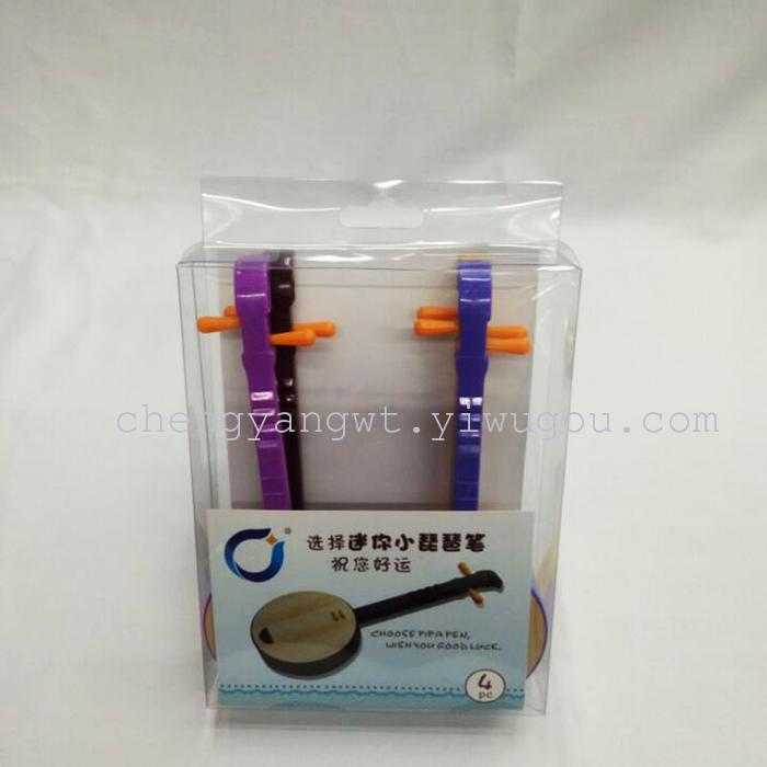 4 sets of PVC boxed mini small lute craft advertising ball pen erhu music pen