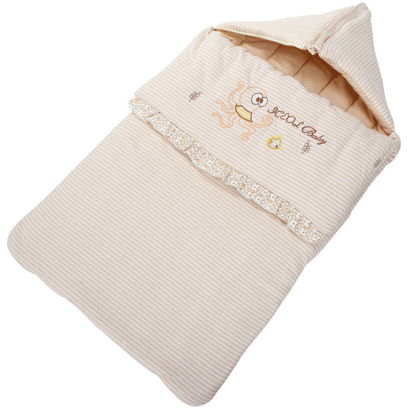 Bidole Baby Sleeping Bag Spring and Autumn Anti-Quilt Kick Artifact Baby Envelope Air-Conditioned Room Autumn and Winter Colored Cotton Sleeping Bag