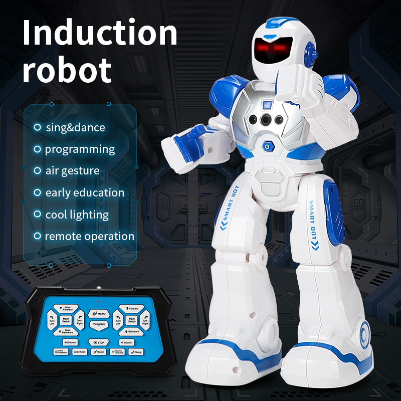Mechanical War Police Early Education Intelligent Robot Exclusive for Cross-Border Electric Singing Infrared Induction Children&#039;s Remote Control Toy