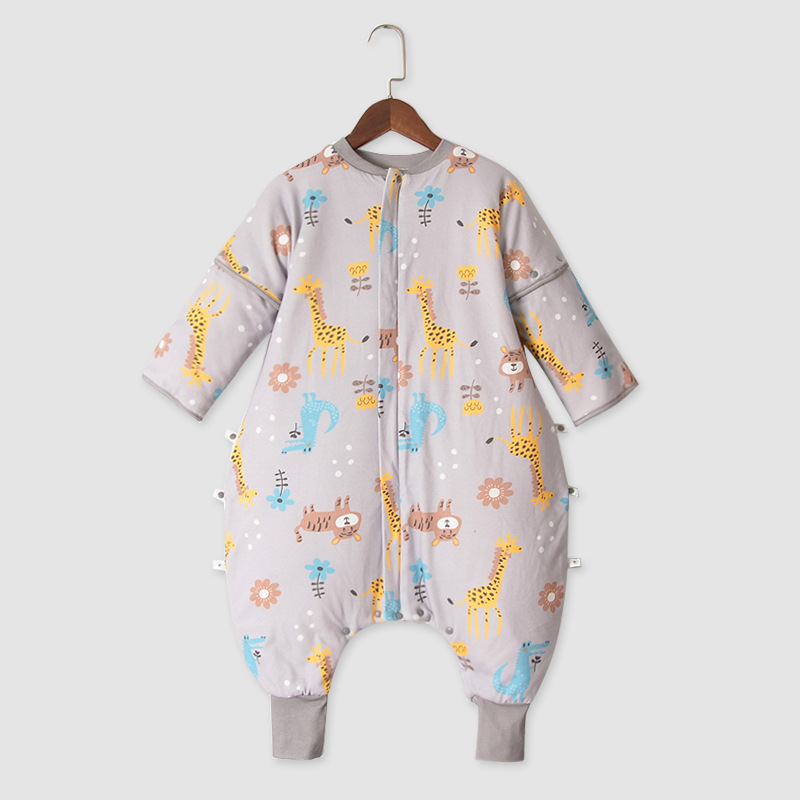 Baby Sleeping Bag Winter UTC Constant Temperature Sleeping Bag Removable Sleeve Baby Split Leg Sleeping Bag Children's Anti-Kick Quilt Extra Thick Sleeping Bag