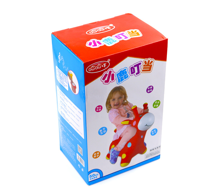 Ha-ha ball deer Jingle jump horse reinforced PVC tape music children inflatable toy baby mount Ha-ha ball deer Jingle jump horse reinforced PVC tape music children inflatable toy baby mount