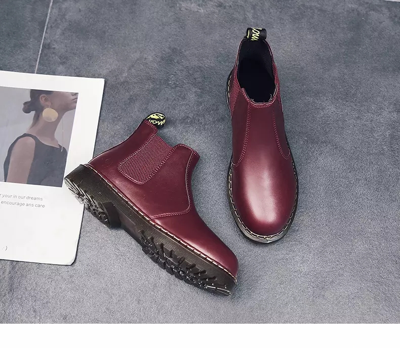 Autumn and winter Martin boots high help shoe boots woman worker outfit shoe big head shoe war Wolf Autumn and winter Martin boots high help shoe boots woman worker outfit shoe big head shoe war Wolf