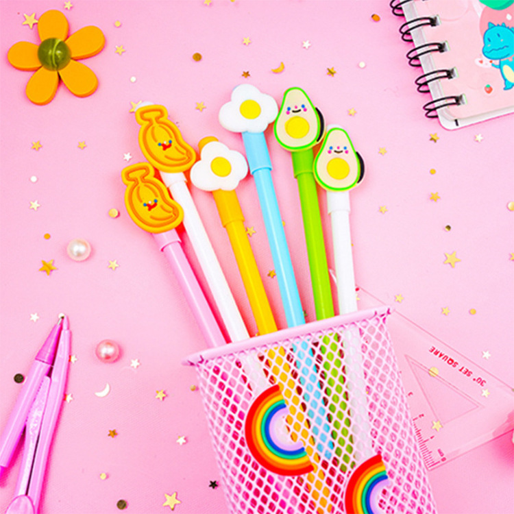 Korean Cute Refreshing Fruit Gel Pen Creative Student Writing Implement Office Signature Pen 0.5mm Ball Pen
