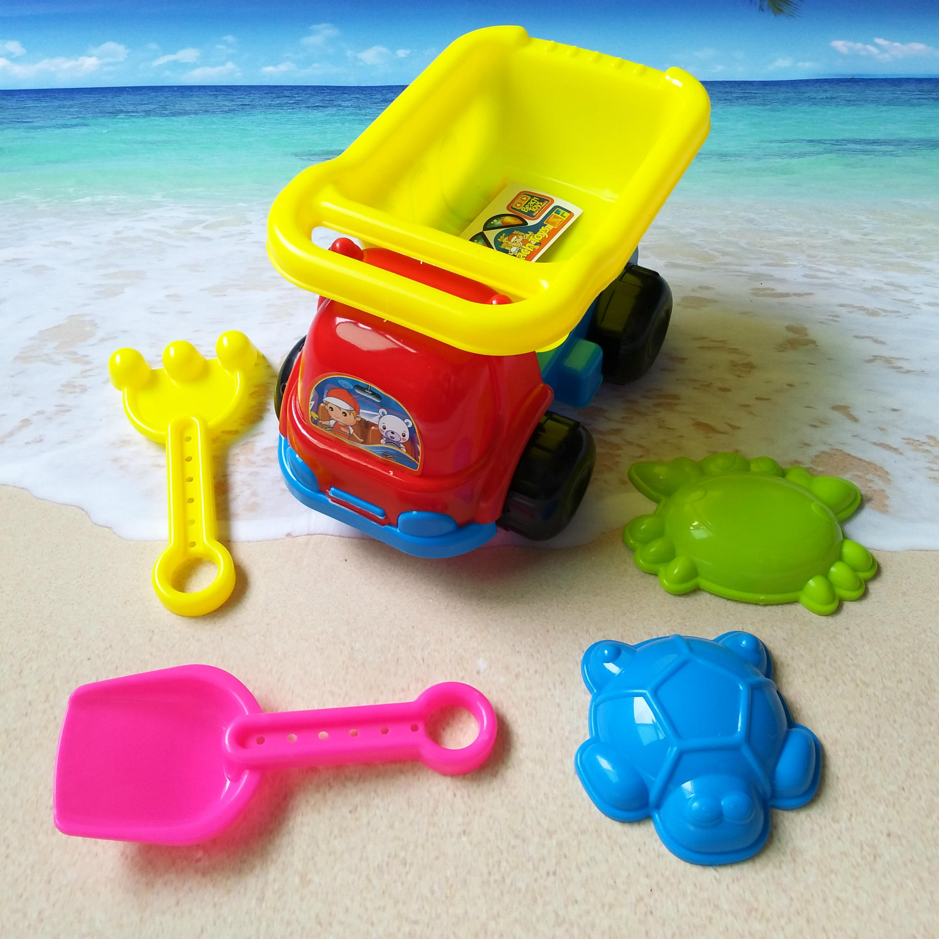 Summer Children's Toy ATV Set Sand Shovel Beach Bucket Set Yiwu Toy Play House 5013