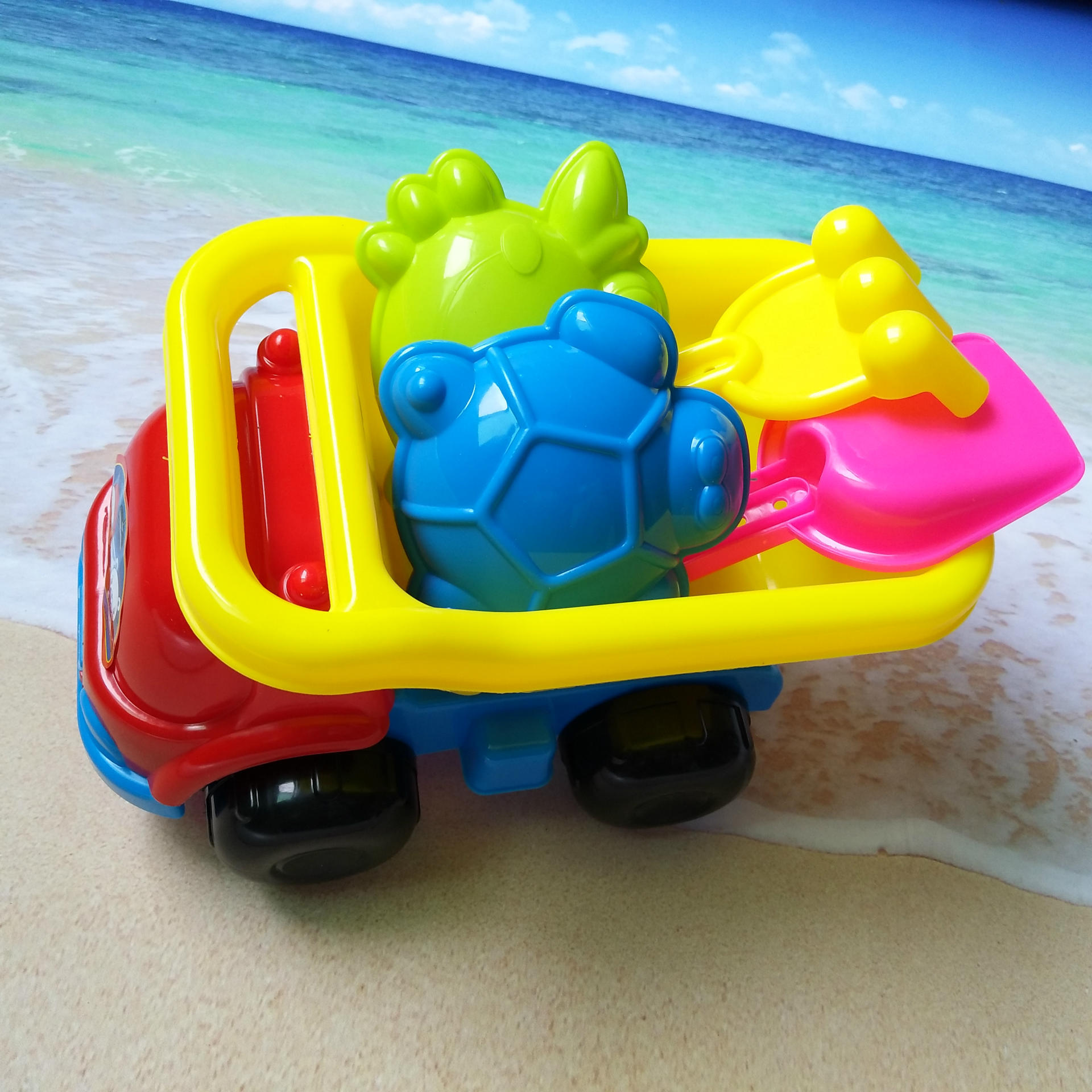 Summer Children's Toy ATV Set Sand Shovel Beach Bucket Set Yiwu Toy Play House 5013