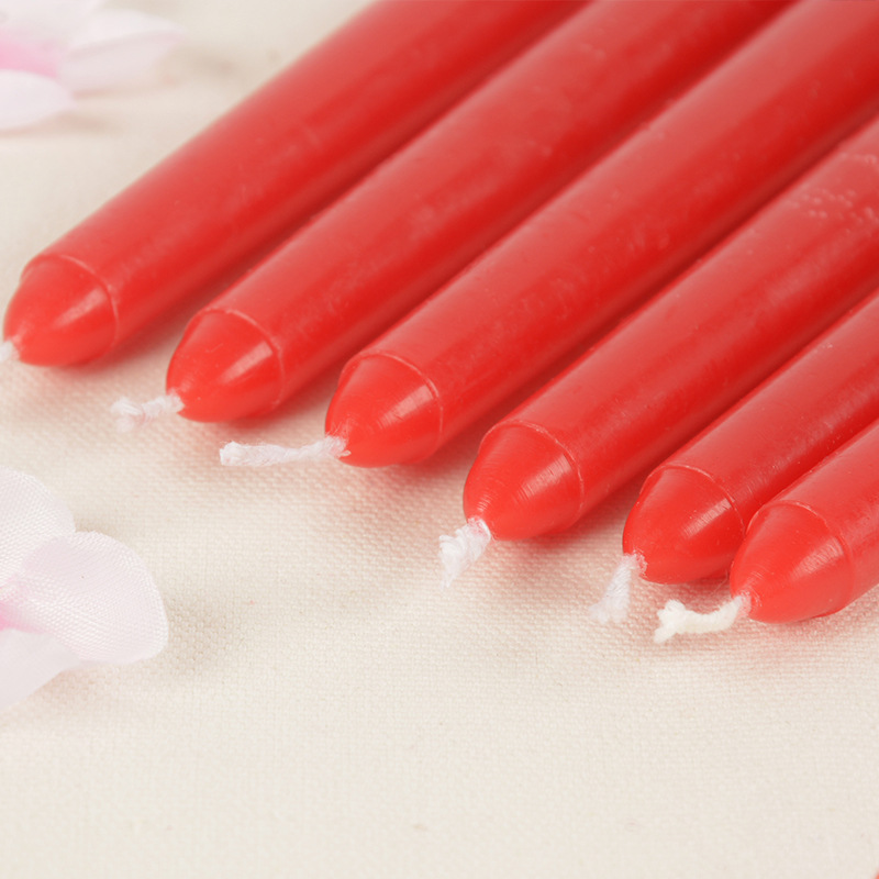 Household Lighting Candle 10-Inch Wedding Banquet Candle Dinner Smoke-Free Birthday Long Brush Holder Wax Taper Candle Daily Candle