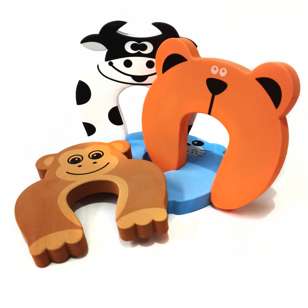 Children&#039;s Safety Animal Cartoon Door Stop Anti-Collision Anti-Pinching Door Seam Protector Door Card Baby Anti-Clamp Hand Anti-Pinching Hand Door Card Eva