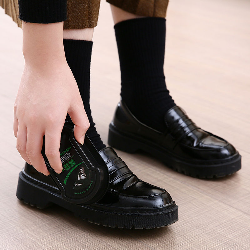 Double-Sided Sponge Shoe Wax Colorless and Bright Shoes Protection Shoe Wax Polishing Leather Treatment Oil Sponge Leather Shoes Brush