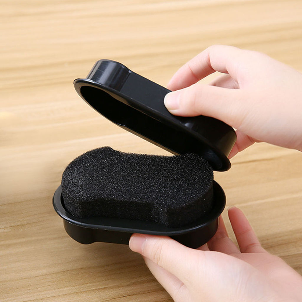 Double-Sided Sponge Shoe Wax Colorless and Bright Shoes Protection Shoe Wax Polishing Leather Treatment Oil Sponge Leather Shoes Brush