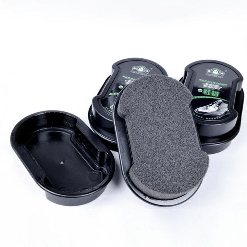 Double-Sided Sponge Shoe Wax Colorless and Bright Shoes Protection Shoe Wax Polishing Leather Treatment Oil Sponge Leather Shoes Brush