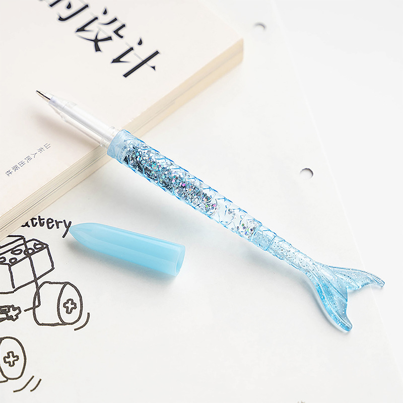 Fairy mermaid ballpoint pen 1.0 blue student neutral pen 0.5mm black small fresh girl heart pen