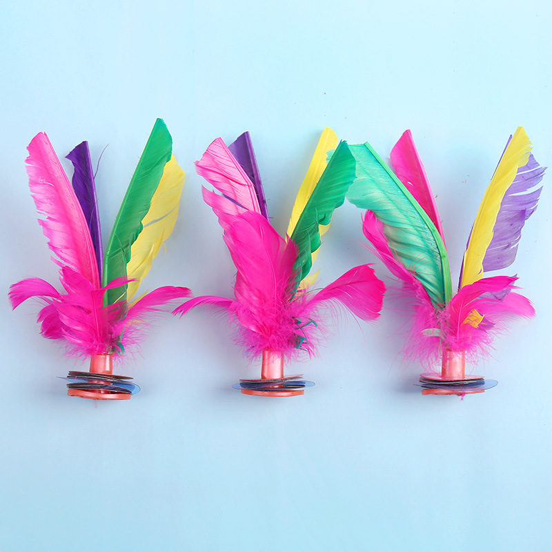 Colorful Feather Shuttlecock Special Feather for Training and Fitness Shuttlecock Children&#039;s Beef Tendon Base Shuttlecock Kindergarten Shuttlecock