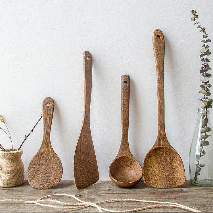  New Door Frame Spatula Spoon Cooking Shovel Meal Spoon Non-Stick Pan Special Wooden Turner Logo
