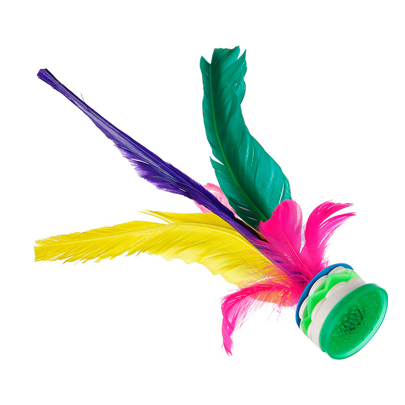 Feather Shuttlecock Adult Fitness Kindergarten Shuttlecock Chicken Feather Key Kick-Resistant Kick Shuttlecock Kick Shuttlecock Tendon Bottom