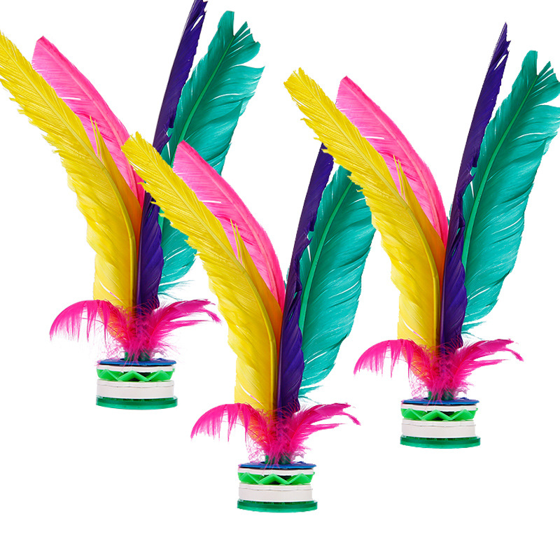 Feather Shuttlecock Adult Fitness Kindergarten Shuttlecock Chicken Feather Key Kick-Resistant Kick Shuttlecock Kick Shuttlecock Tendon Bottom