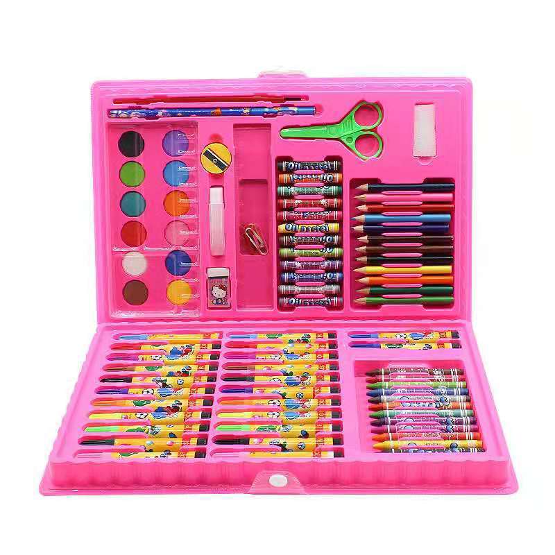 86-Piece Watercolor Pens Set Brush Children&#039;s Painting Pen Color Wax Crayon Oil Pastels Girl&#039;s and Boy&#039;s Student Gift