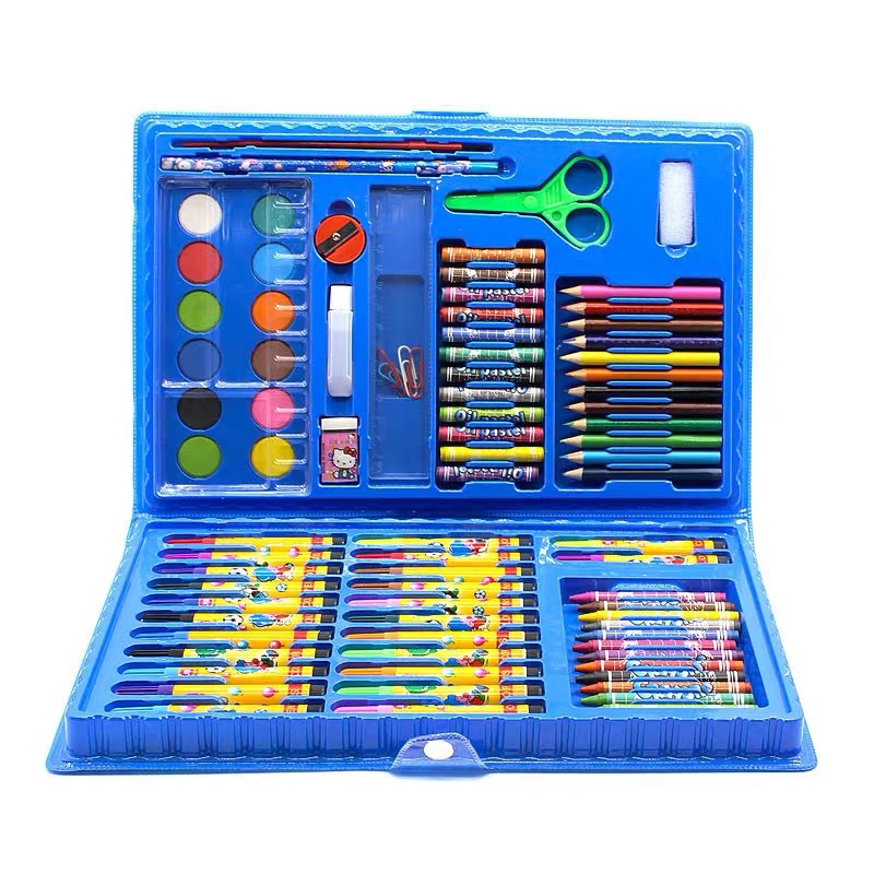 86-Piece Watercolor Pens Set Brush Children&#039;s Painting Pen Color Wax Crayon Oil Pastels Girl&#039;s and Boy&#039;s Student Gift