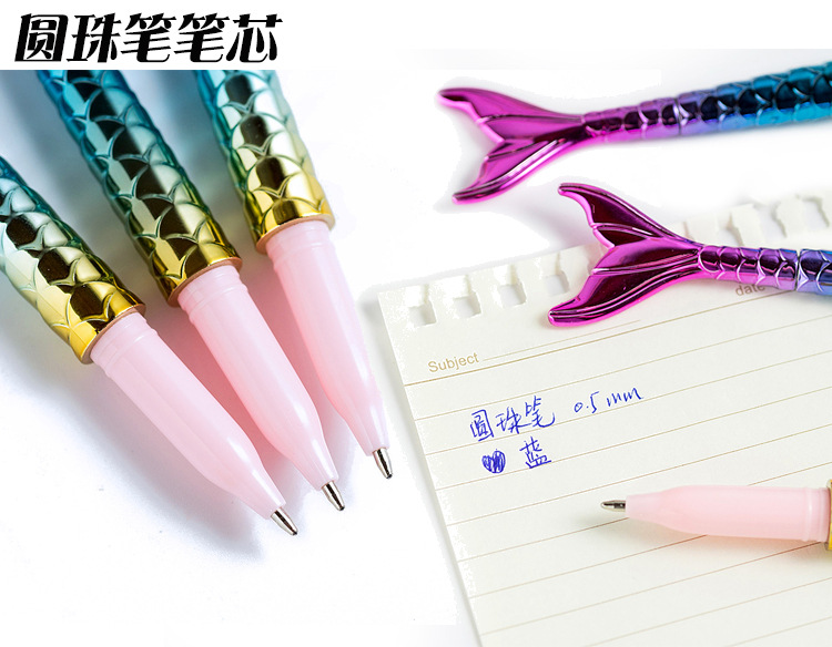 Creative stationery lovely student pen mermaid pen ballpoint pen signature pen imitation needle neutral pen Creative stationery lovely student pen mermaid pen ballpoint pen signature pen imitation needle neutral pen