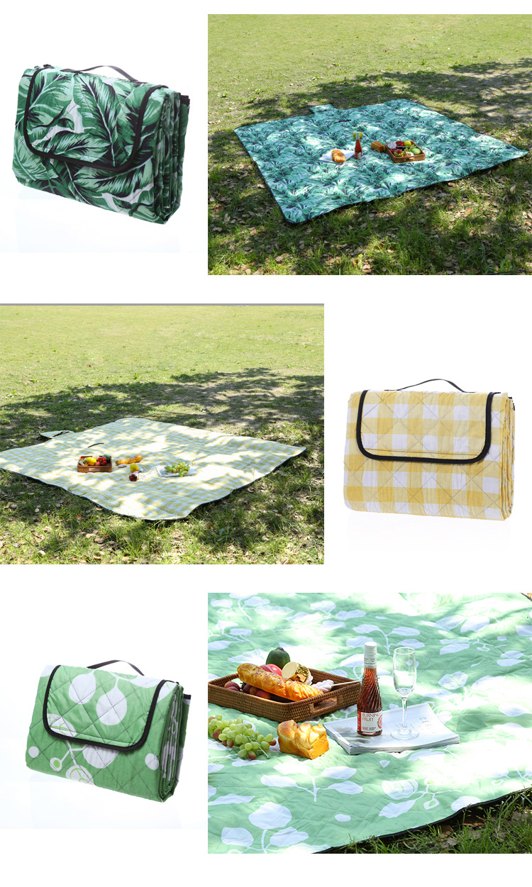 Machine Wash Picnic Mat Brushed Moisture-Proof Mat Waterproof Mat Camping Mat Picnic Blanket Beach Mat Outdoor Floor Mat Supplies