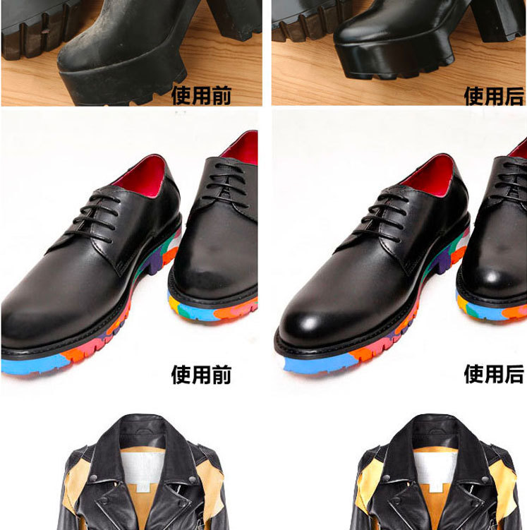 Portable Double-Sided Shoe Polish Colorless Shoe-Brush Wholesale Multifunctional High-Density Leather Treatment Oil Sponge Shoe Wax