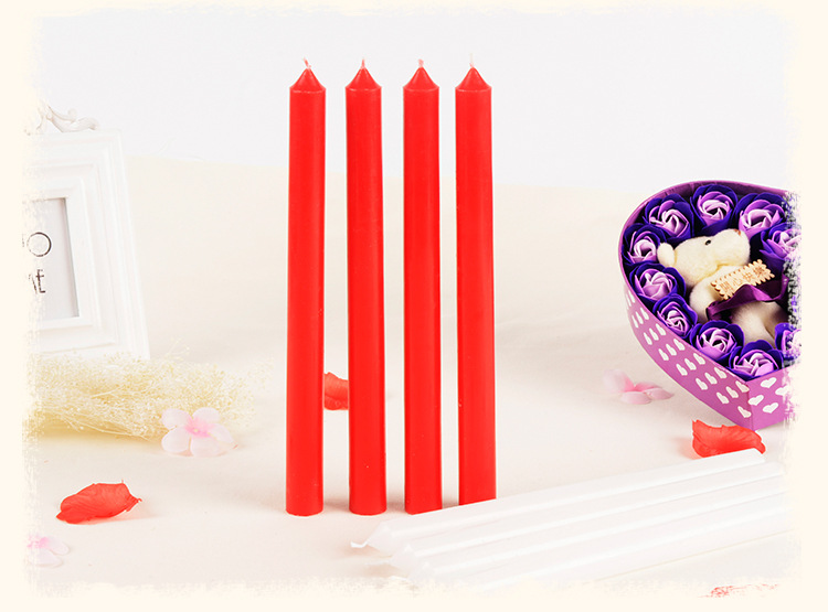 Household Long Candles 10-Inch 4 Daily Smoke-Free Tasteless Birthday Wedding Banquet Candlelight Dinner Long Brush Holder Wax Taper Candle Household Long Candles 10-Inch 4 Daily Smoke-Free Tasteless Birthday Wedding Banquet Candlelight Dinner Long Brush Holder Wax Taper Candle