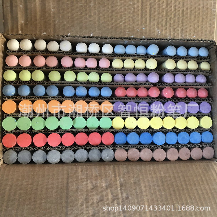 Factory Direct Sales 128 Large Chalk Multi-Color Environmental Protection Street Chalk Sidewalk Chalk Optional Color Customization