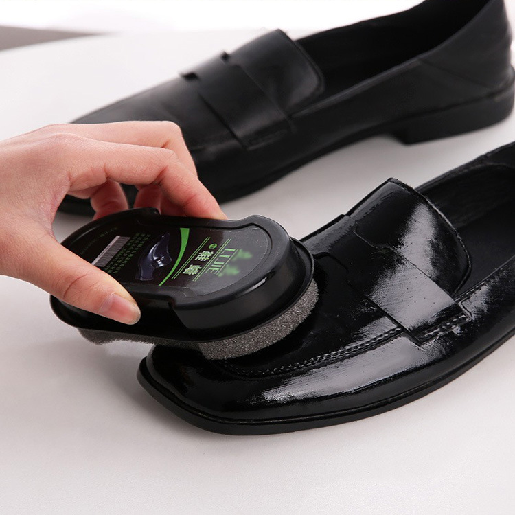 Shoe Polish Leather Shoes Maintenance Double-Sided Colorless Sponge Shoe Brush Shoe Wax Leather Care Shoe Polish Brush Shoe Polishing Tool
