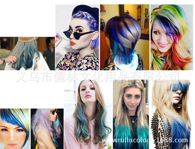 The factory sells more than one hair colored chalk powder paintbrush hair sticks a disposable 6 color