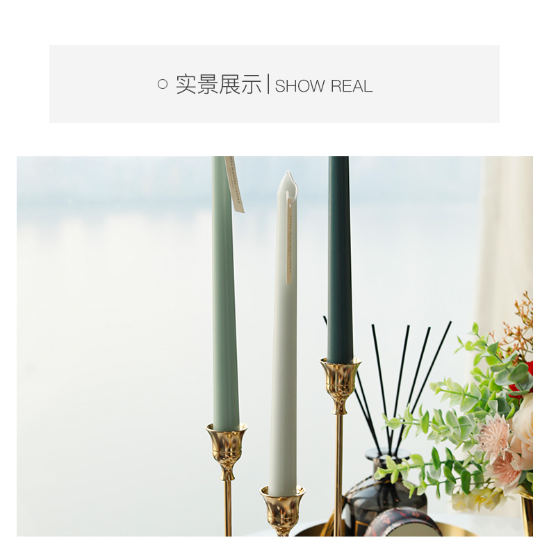 Nordic Morandi Long Brush Holder Aromatherapy Candle Sweet Wedding Gift Banquet Candle Dinner Gradient Color Long Brush Holder Wax Nordic Morandi Long Brush Holder Aromatherapy Candle Sweet Wedding Gift Banquet Candle Dinner Gradient Color Long Brush Holder Wax