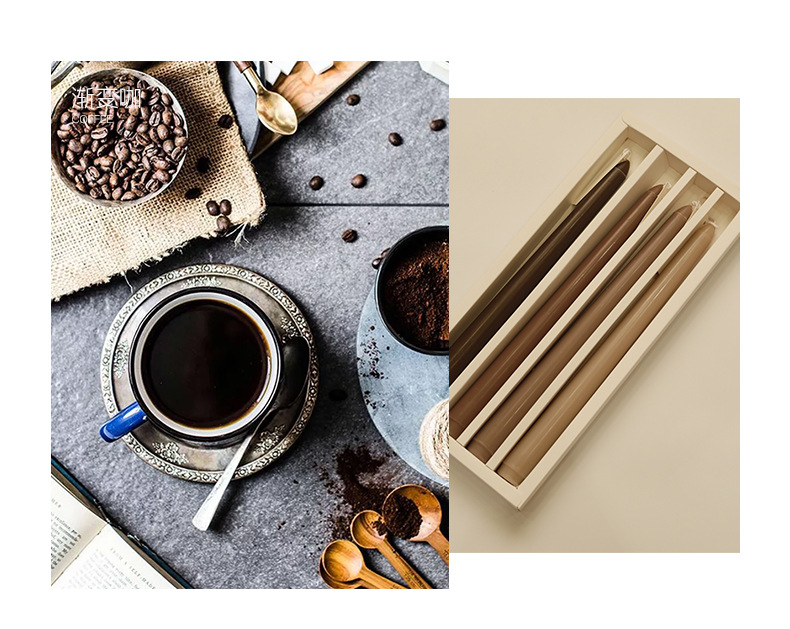 Nordic Morandi Long Brush Holder Aromatherapy Candle Sweet Wedding Gift Banquet Candle Dinner Gradient Color Long Brush Holder Wax Nordic Morandi Long Brush Holder Aromatherapy Candle Sweet Wedding Gift Banquet Candle Dinner Gradient Color Long Brush Holder Wax