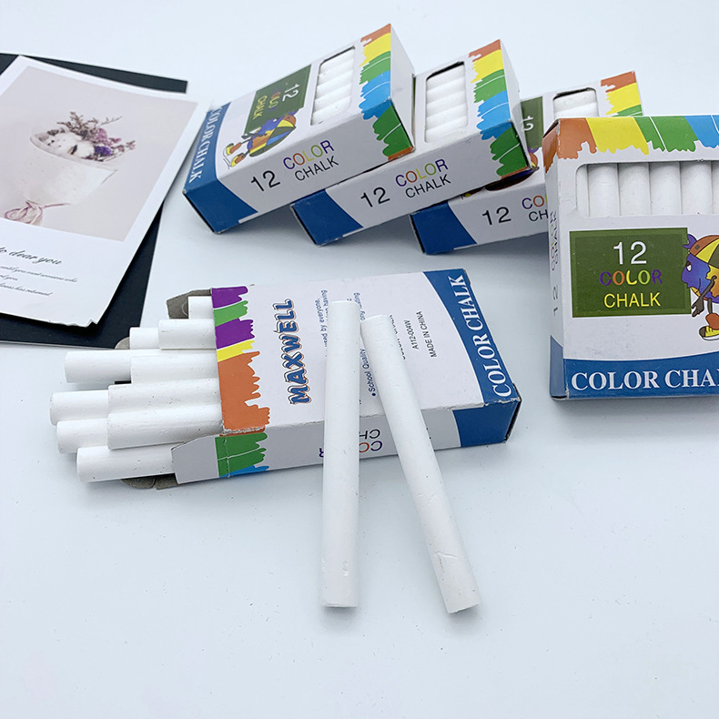 School Teaching Teacher Blackboard Utensils 12 White Chalk Children Learn Painting Graffiti Colorful White Chalk School Teaching Teacher Blackboard Utensils 12 White Chalk Children Learn Painting Graffiti Colorful White Chalk
