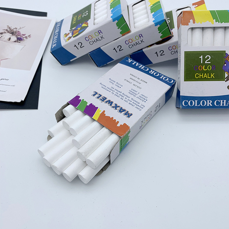 School Teaching Teacher Blackboard Utensils 12 White Chalk Children Learn Painting Graffiti Colorful White Chalk School Teaching Teacher Blackboard Utensils 12 White Chalk Children Learn Painting Graffiti Colorful White Chalk