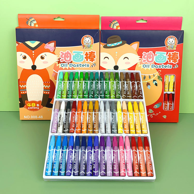Qianhui Crayon Children&#039;s 12-Color Heavy Color Painting Products Tools Art Drawing Device Brush Color Lead Wax Crayon Oil Pastels Crayon