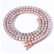 European and American Style Necklace Hip Hop 3mm 5mm Zircon Tennis Chain Zircon Bracelet Necklace Tennis Chain European and American Style Necklace Hip Hop 3mm 5mm Zircon Tennis Chain Zircon Bracelet Necklace Tennis Chain