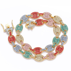 European and American Style Necklace Hip Hop 3mm 5mm Zircon Tennis Chain Zircon Bracelet Necklace Tennis Chain European and American Style Necklace Hip Hop 3mm 5mm Zircon Tennis Chain Zircon Bracelet Necklace Tennis Chain