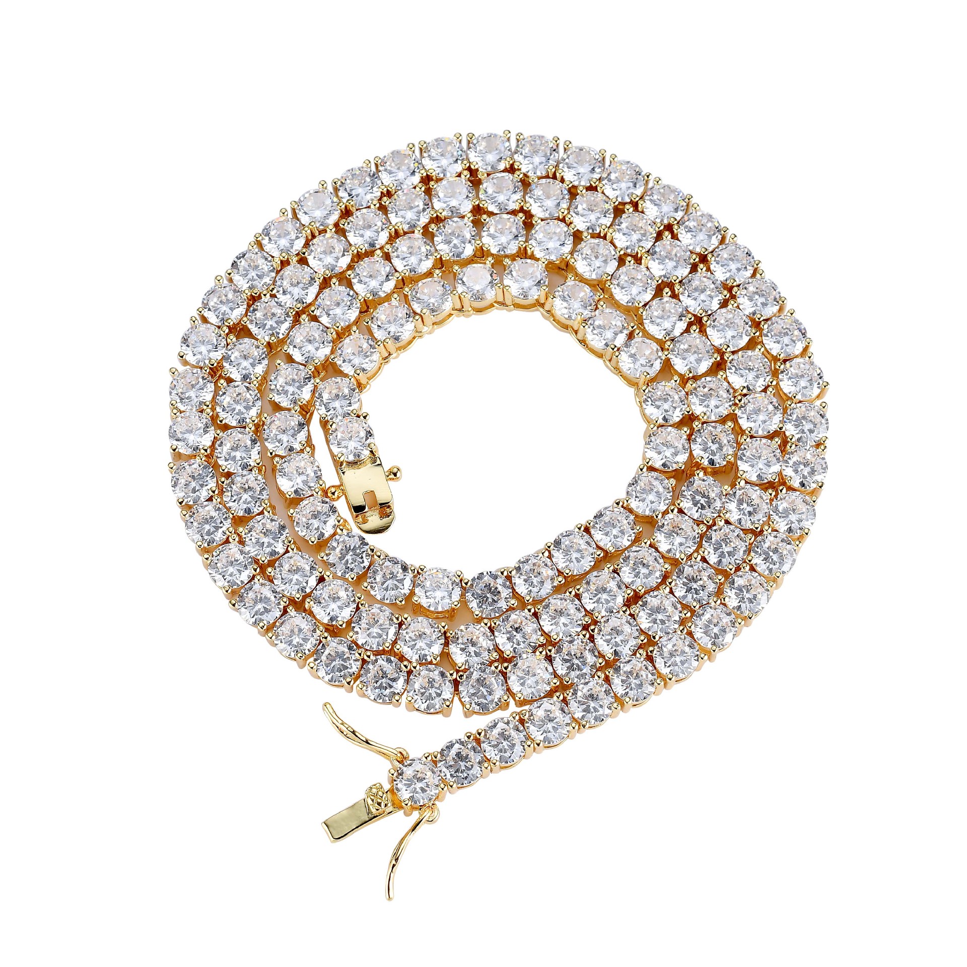 Tennis Chain Hip Hop Ear Accessories Single Row Chain 3mm 4mm 5mm Men's Necklace Tennis Chain Diamond Chain Tennis Chain Hip Hop Ear Accessories Single Row Chain 3mm 4mm 5mm Men's Necklace Tennis Chain Diamond Chain