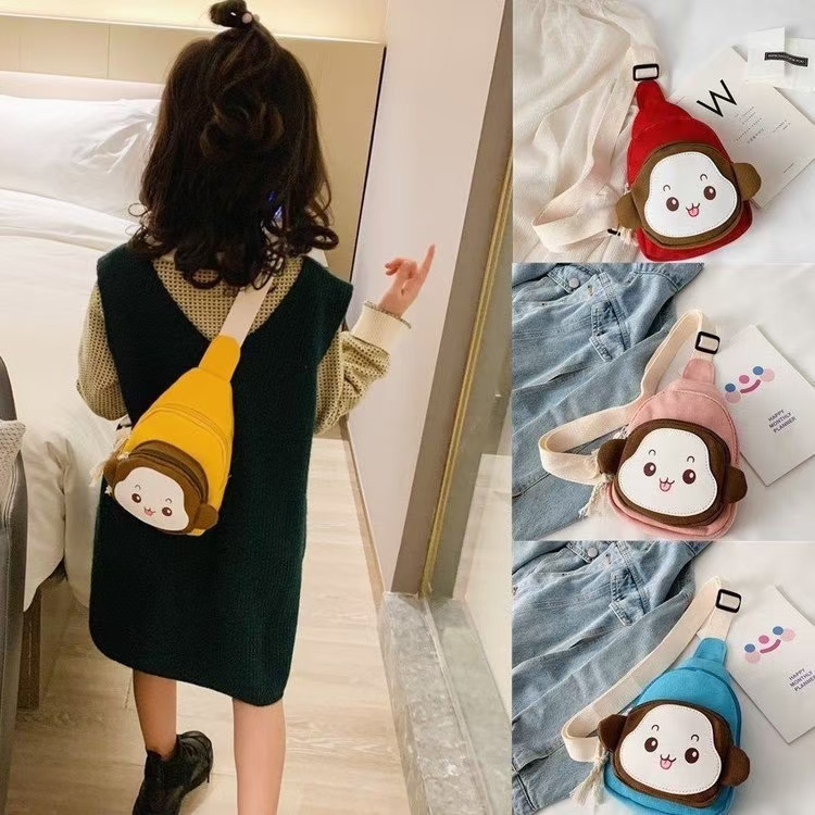 2021 New Trendy Cute Student Chest Bag Internet Celebrity All-Match Animal Single Shoulder Crossbody Waist Bag Chest Bag